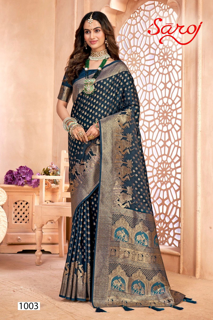 Saroj Panachee Silk With Jacquard Work Saree Collection
